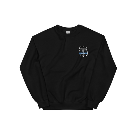 Crucifix Detroit Police Badge - Adult Crewneck Sweatshirt