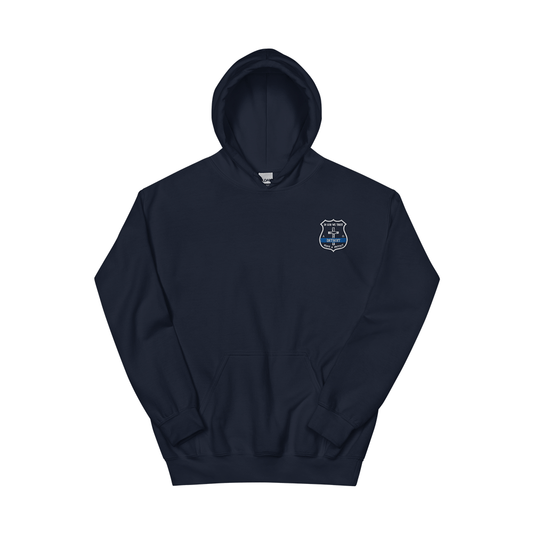 Cross Detroit Police Badge - Adult Hoodie