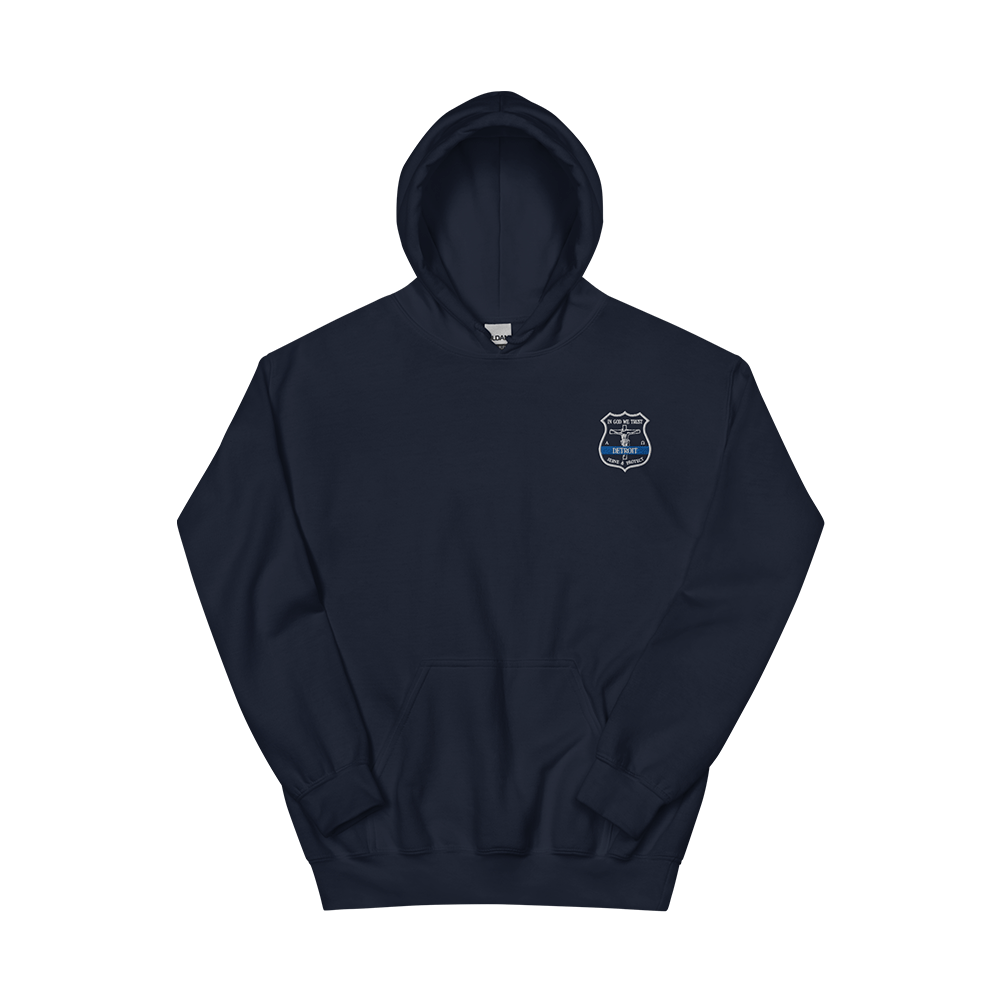 Crucifix Detroit Police Badge - Adult Hoodie