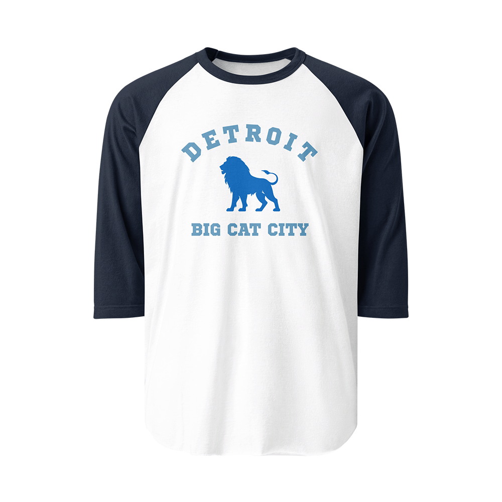 Detroit Football "Big Cat City" Classic - 3/4 Sleeve Raglan Shirt