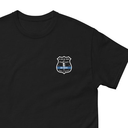 Crucifix Detroit Police Badge - Adult Tee