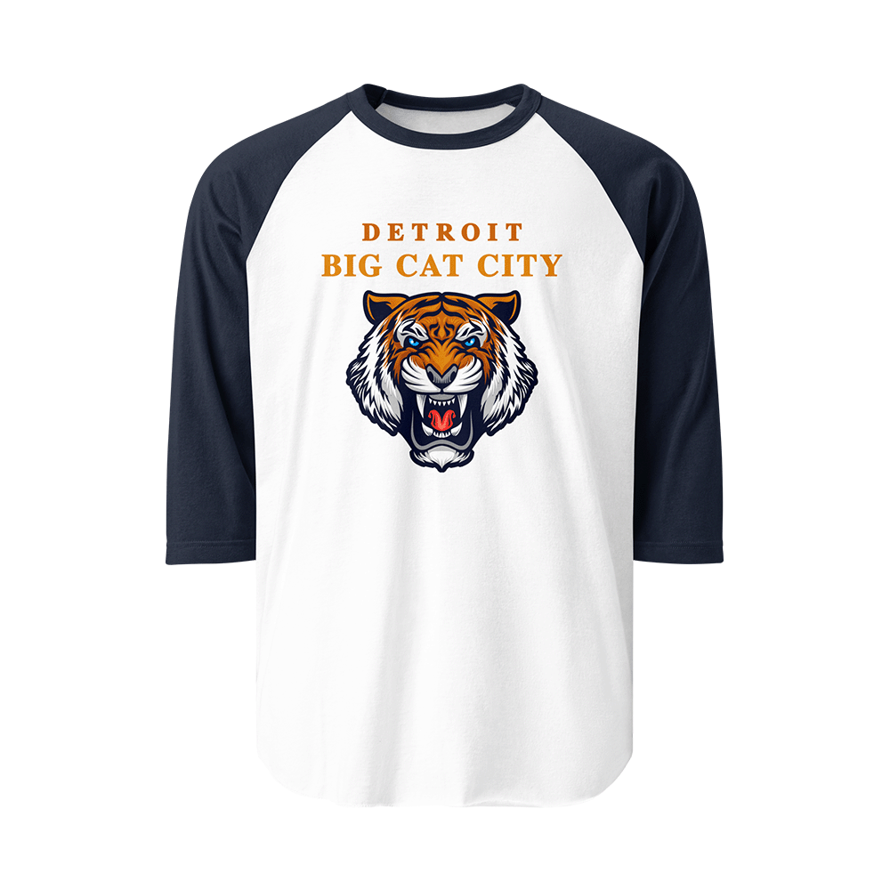 Detroit Roar "Big Cat City" - 3/4 Sleeve Raglan Shirt
