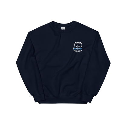 Cross Detroit Police Badge - Adult Crewneck Sweatshirt