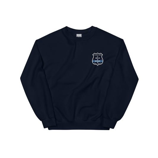 Cross Detroit Police Badge - Adult Crewneck Sweatshirt